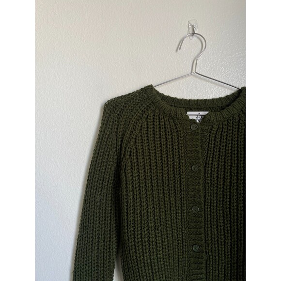 UNIF x Urban Outfitters Chloe Crop Cardigan in Olive Green Size SMALL - Picture 2 of 6